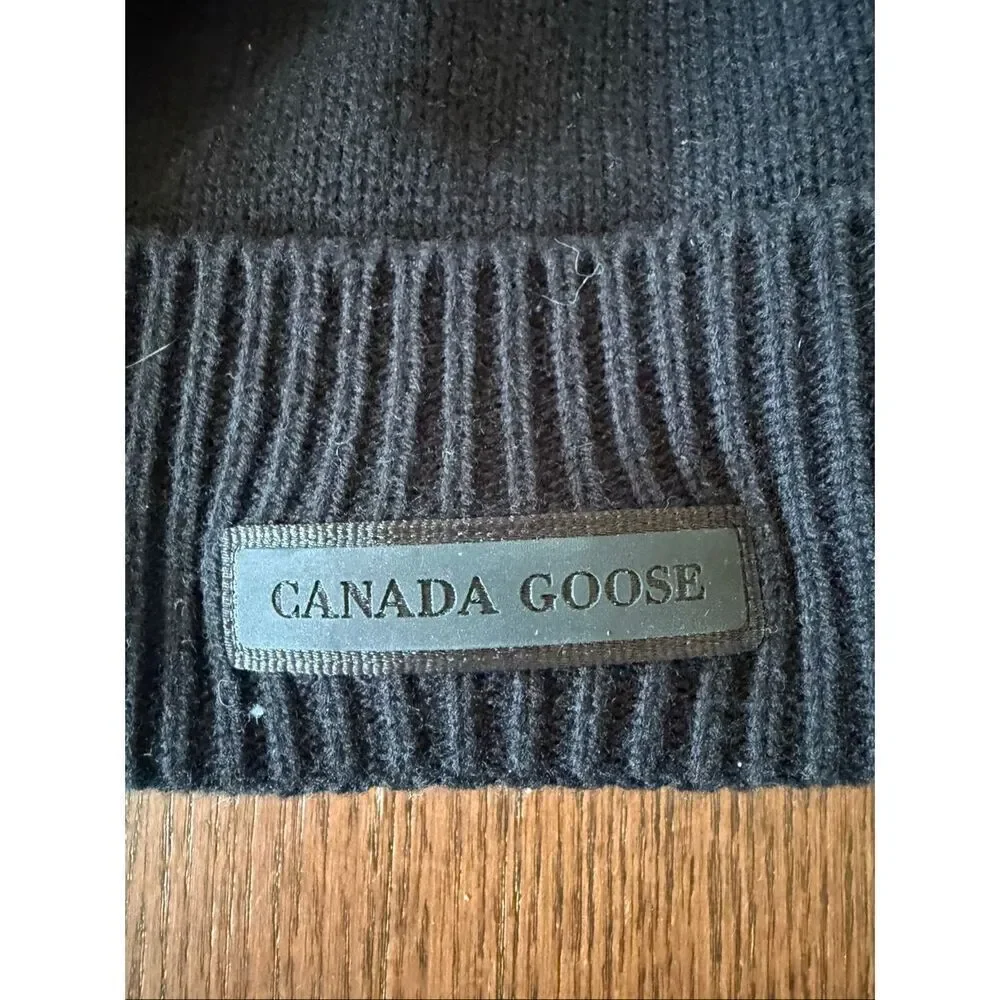 CANADA GOOSE WOOL KNIT BEANIE